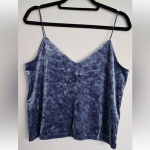 DIVIDED H&M | Blue/Gray velvet top